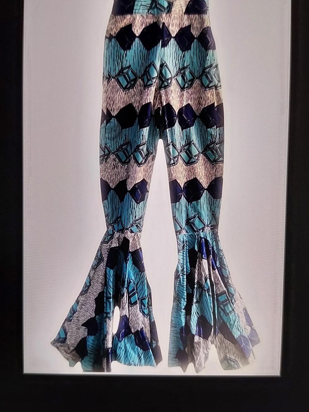 Standout Summer Blue Patterned Flare Pantsuit Jumpsuit